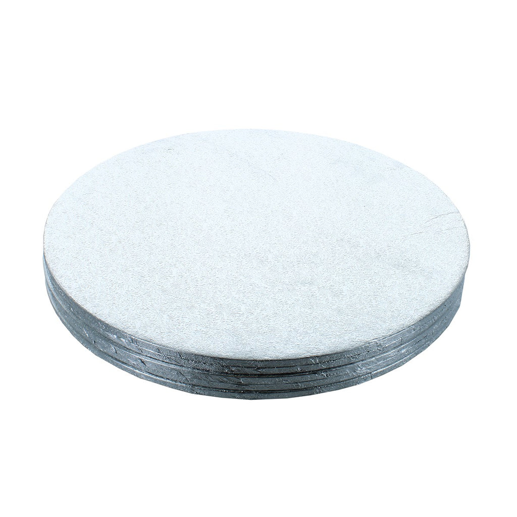 Round Silver Cake Board - 5mm Thick - Side